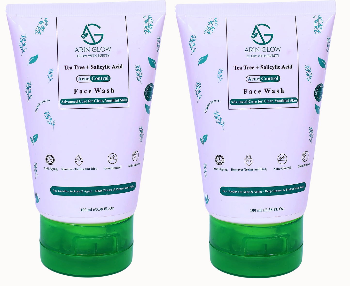 Tea Tree + Salicylic Acid Acne Control Face Wash (Pack of 2)