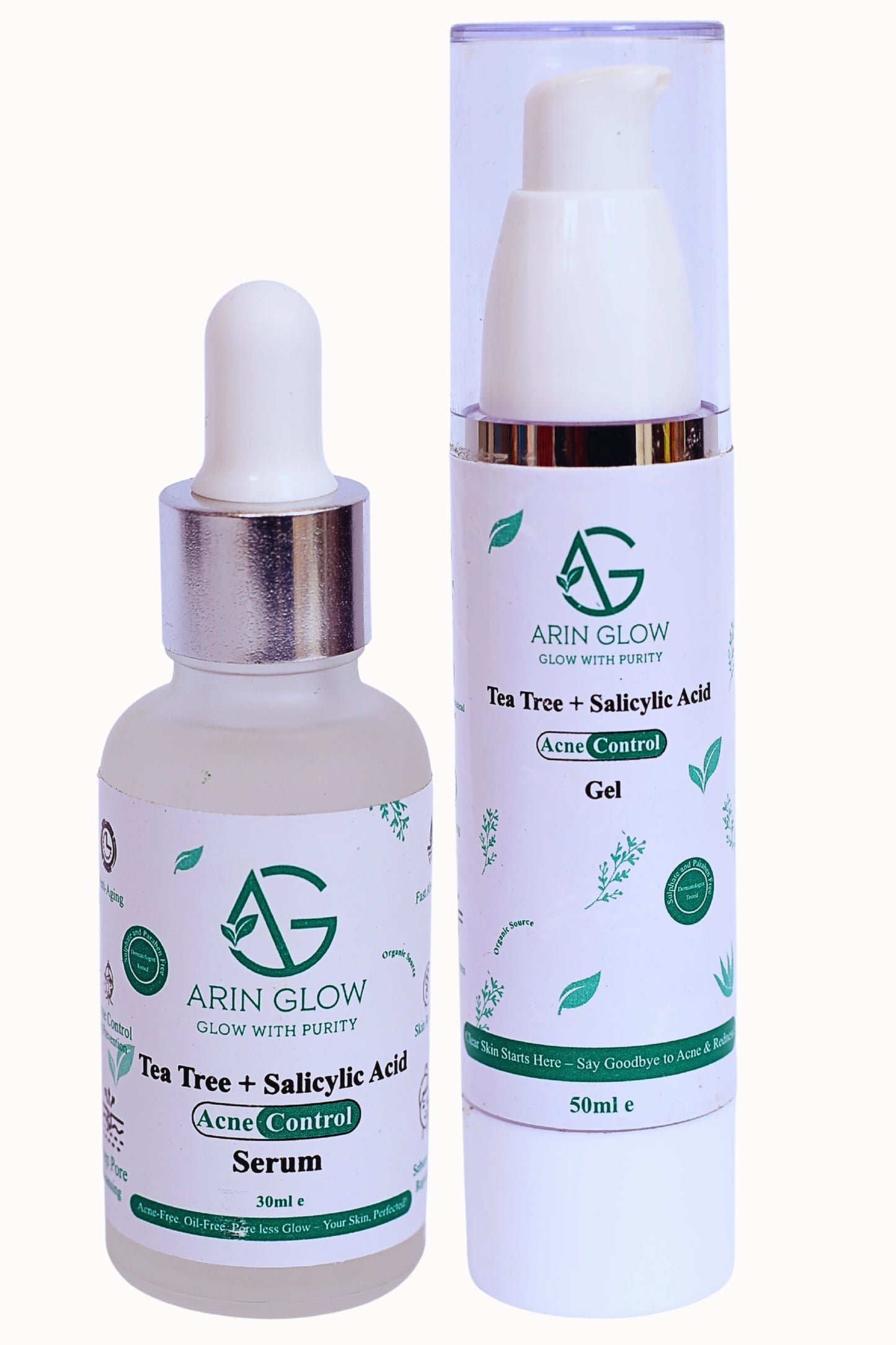 Duo of Acne Control Serum and Gel by Arin Glow