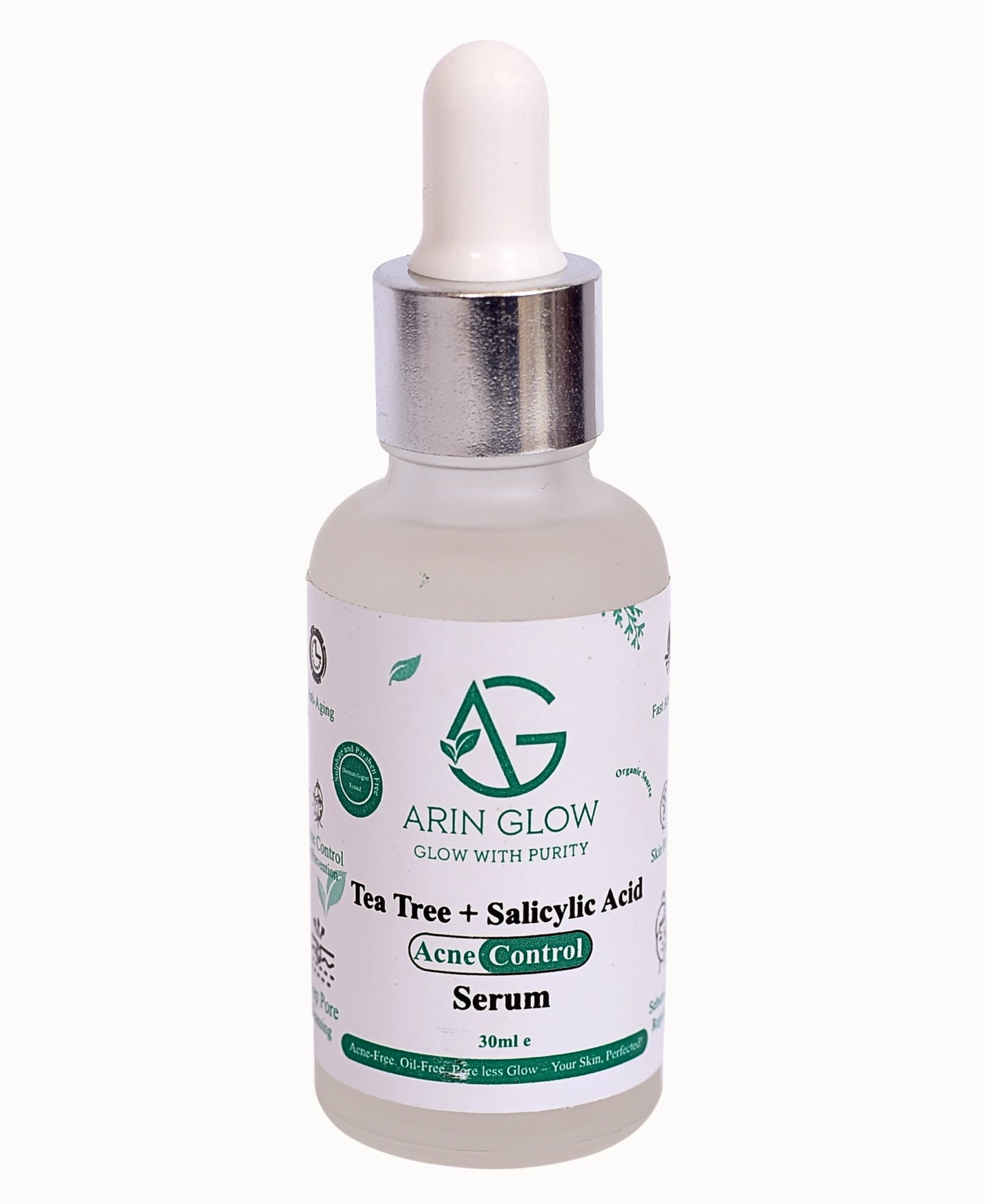 Acne Control Tea Tree Serum with white Back Ground