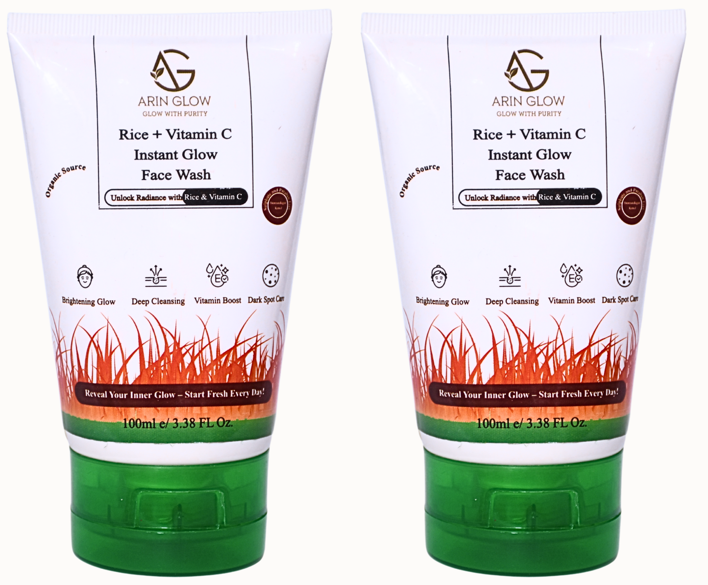 Rice + Vitamin C Instant Glow Face Wash (Pack of 2)
